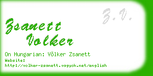 zsanett volker business card